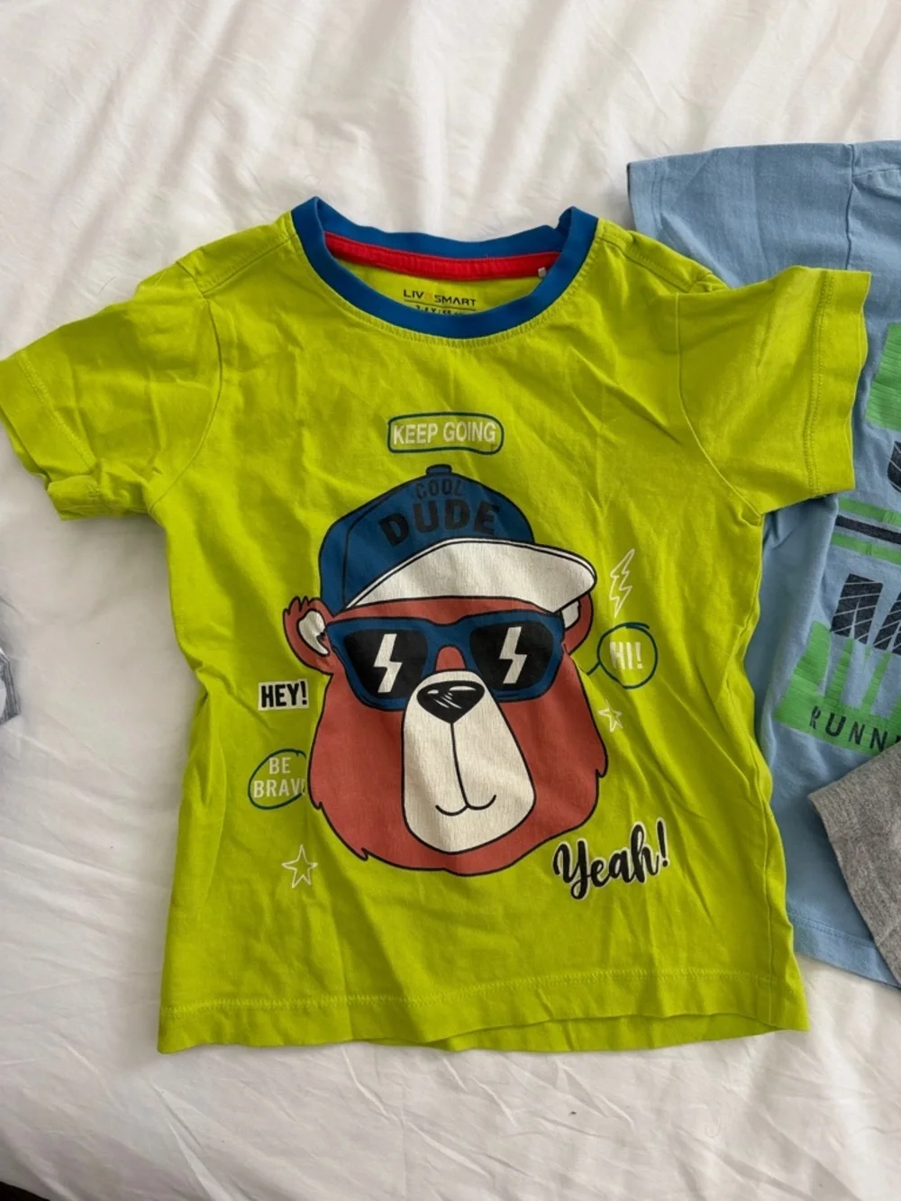 GAP Lime Green 'Cool Dude' Bear Graphic Tee